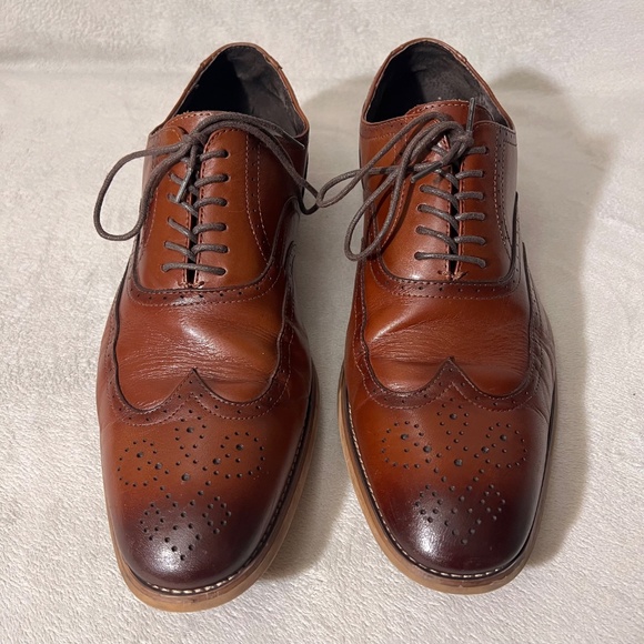 Stacy Adams Dunbar Wingtip Oxford Cognac / Brown Size 12 M main image 5